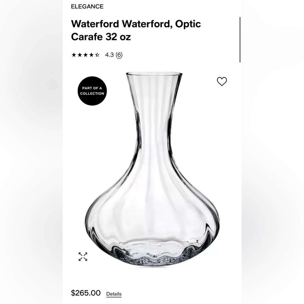 Waterford Optic carafe